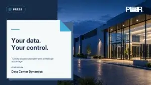 Data Center Dynamics: Your data. Your control. Turning data sovereignty into a strategic advantage. Illustrative AI-generated scene.